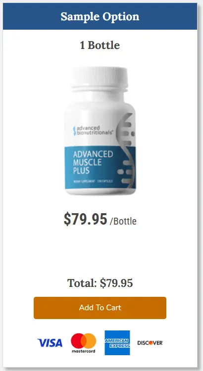 advanced muscle plus 1 bottle price