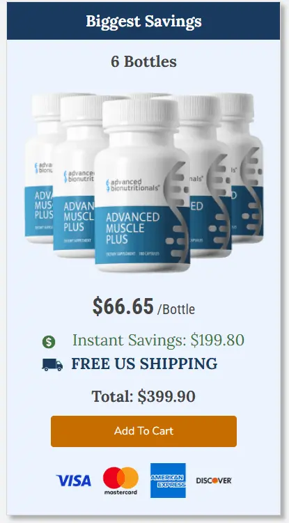 advanced muscle plus 6 bottles price